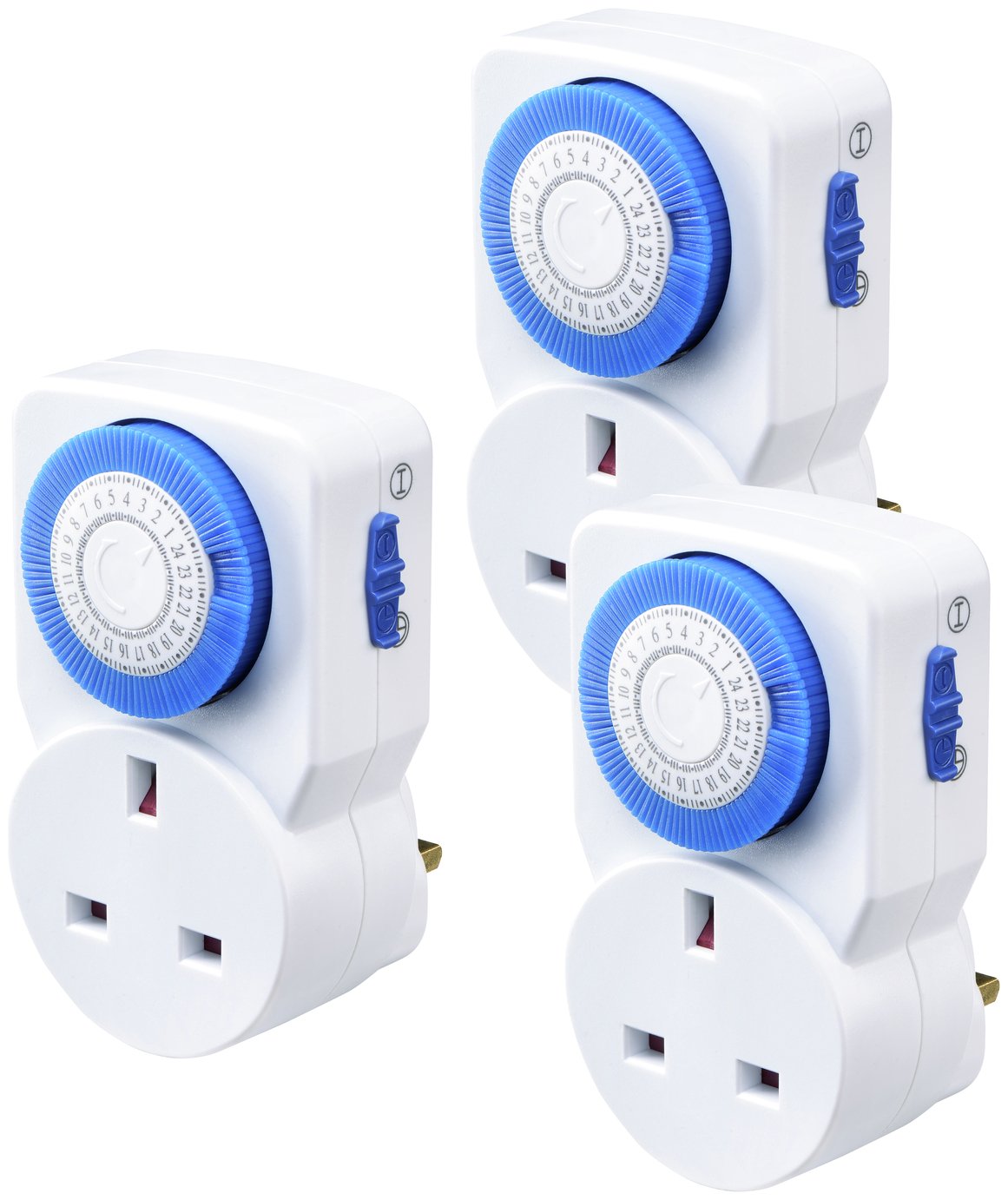 Masterplug 24 Hour Mechanical Segment Timer - 3 Pack