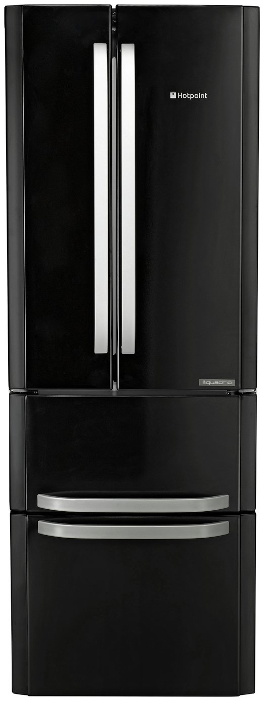 Hotpoint FFU4DK American Fridge Freezer - Black