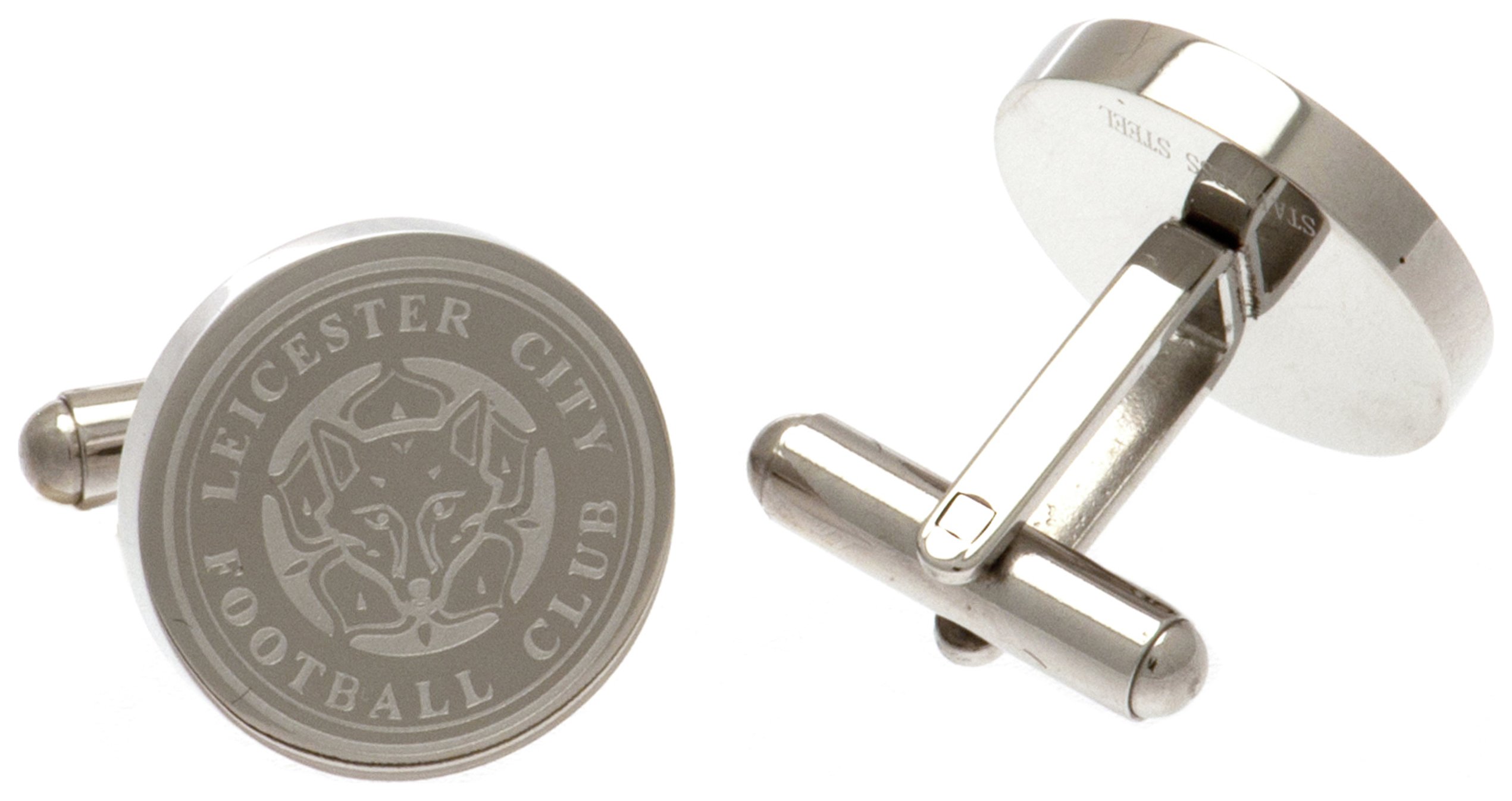 Stainless Steel Leicester City Crest Round Cufflinks. review