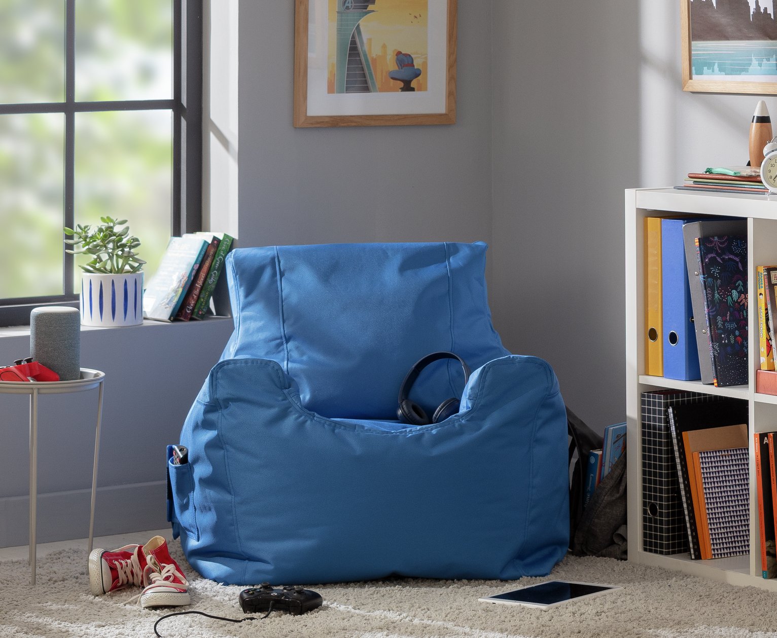 Habitat Large Blue Teenager Bean Bag Chair