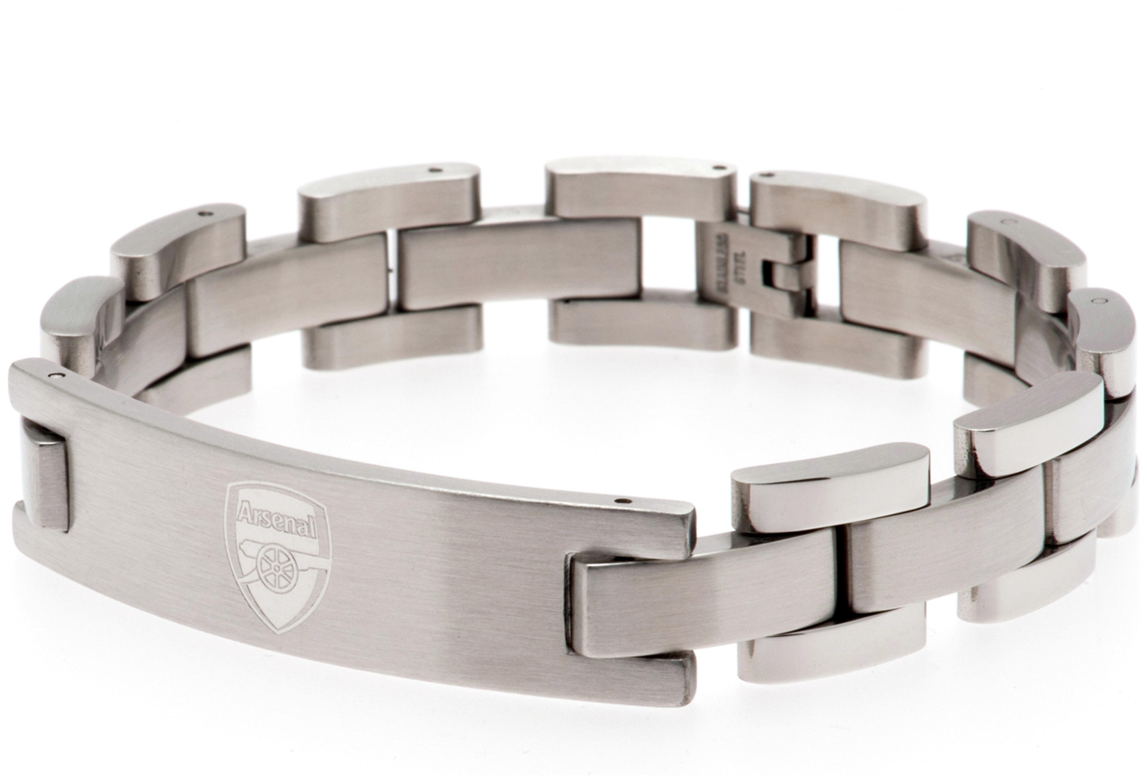 Stainless Steel Arsenal FC Crest Bracelet