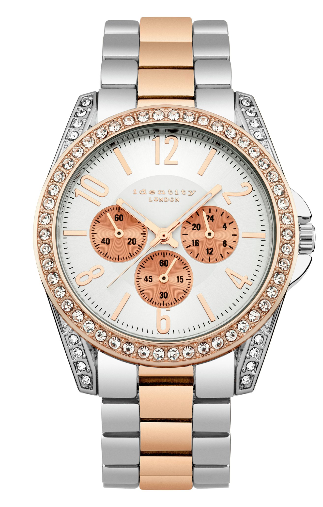 Identity London Ladies Two Tone Rose Stone Set Watch (5444094) | Argos ...