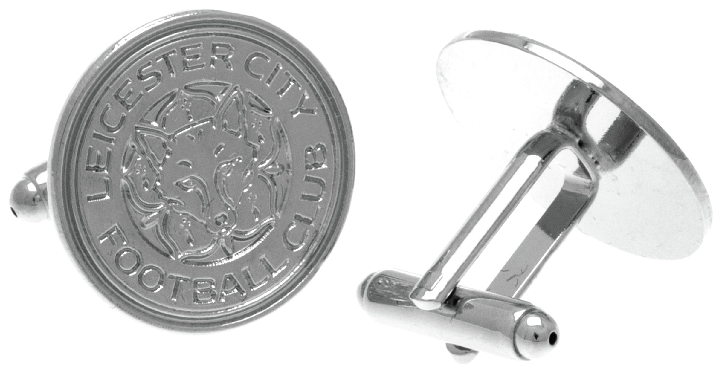 Silver Plated Leicester City Crest Cufflinks