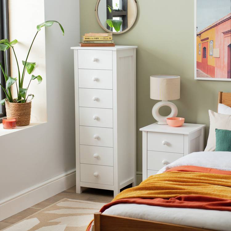 Argos Home Scandinavia 7 Drawer Tallboy - Pine 0