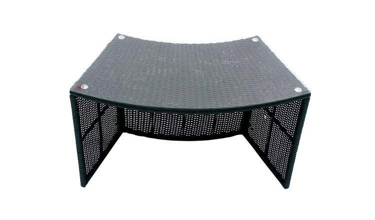 Canadian Spa Company Rattan Bar With Glass Top