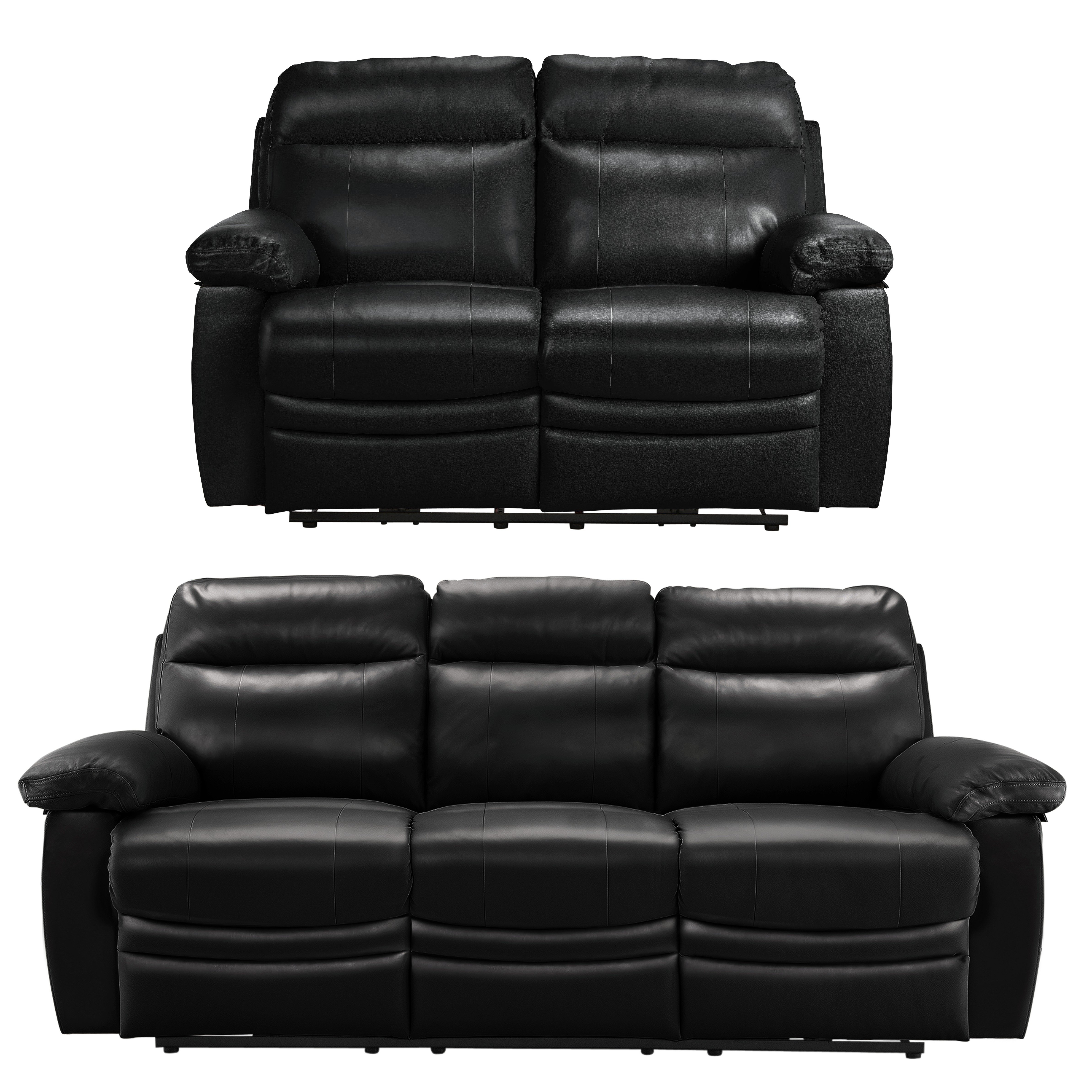 Argos Home Paolo 2 & 3 Seater Power Recliner Sofas - Black