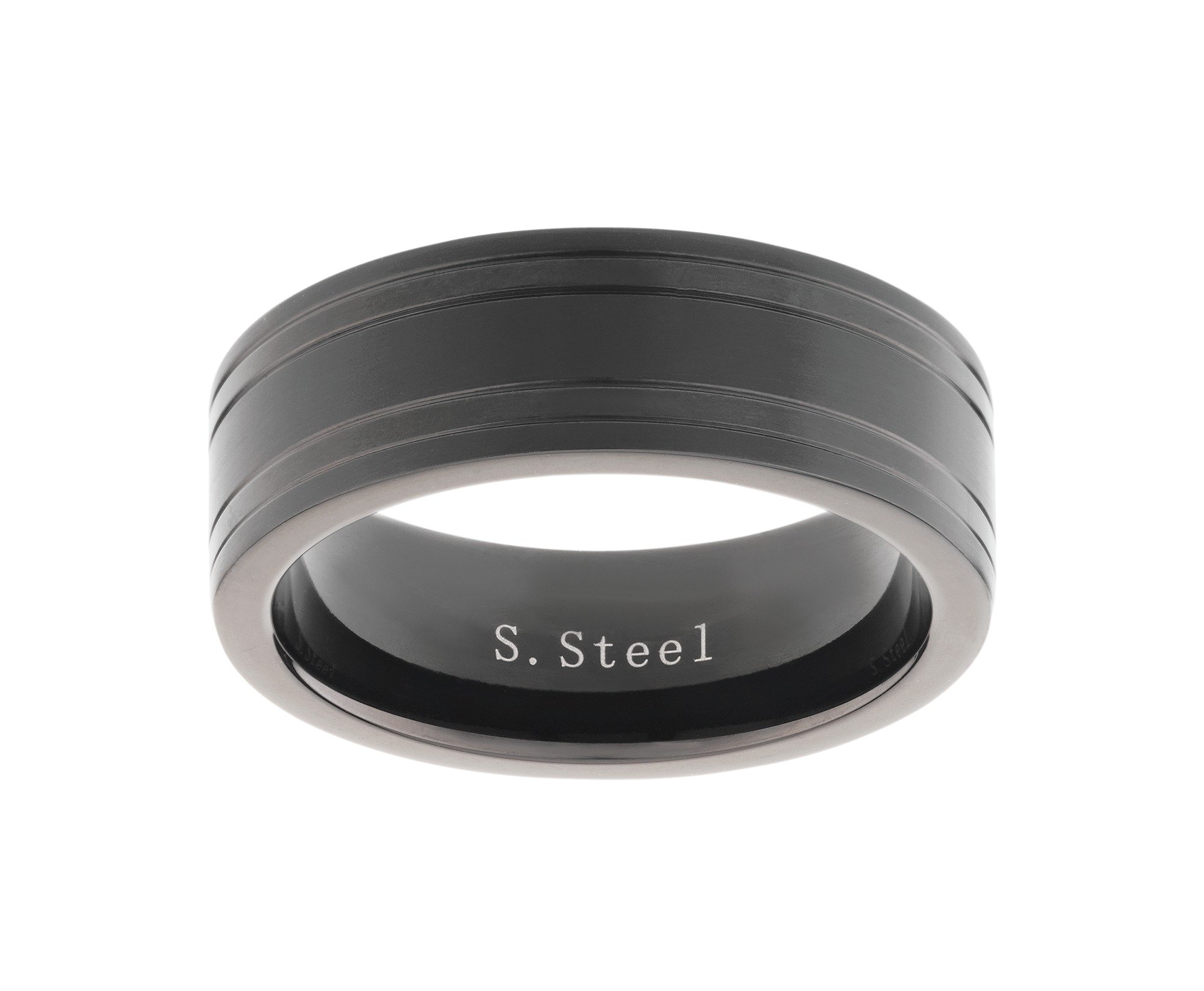 Stainless Steel Black 2 Groove Ring. Review