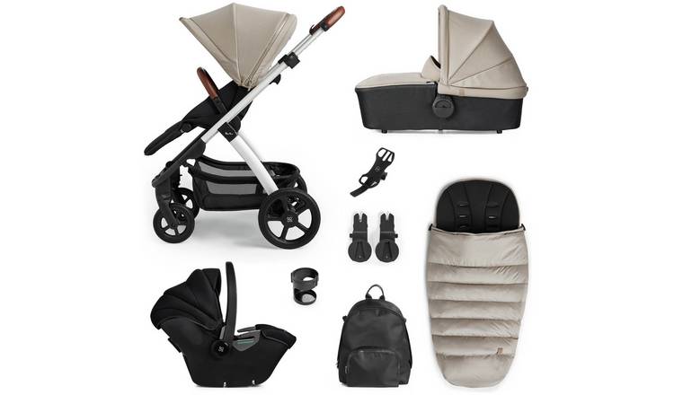 Silver Cross Tide Travel System and Accessory Bundle - Stone