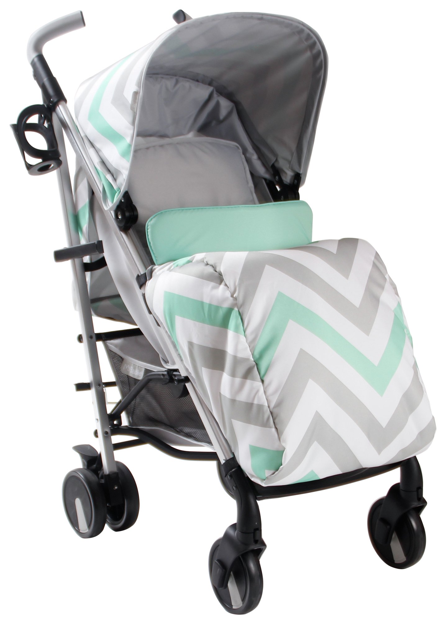 my babiie gold chevron stroller