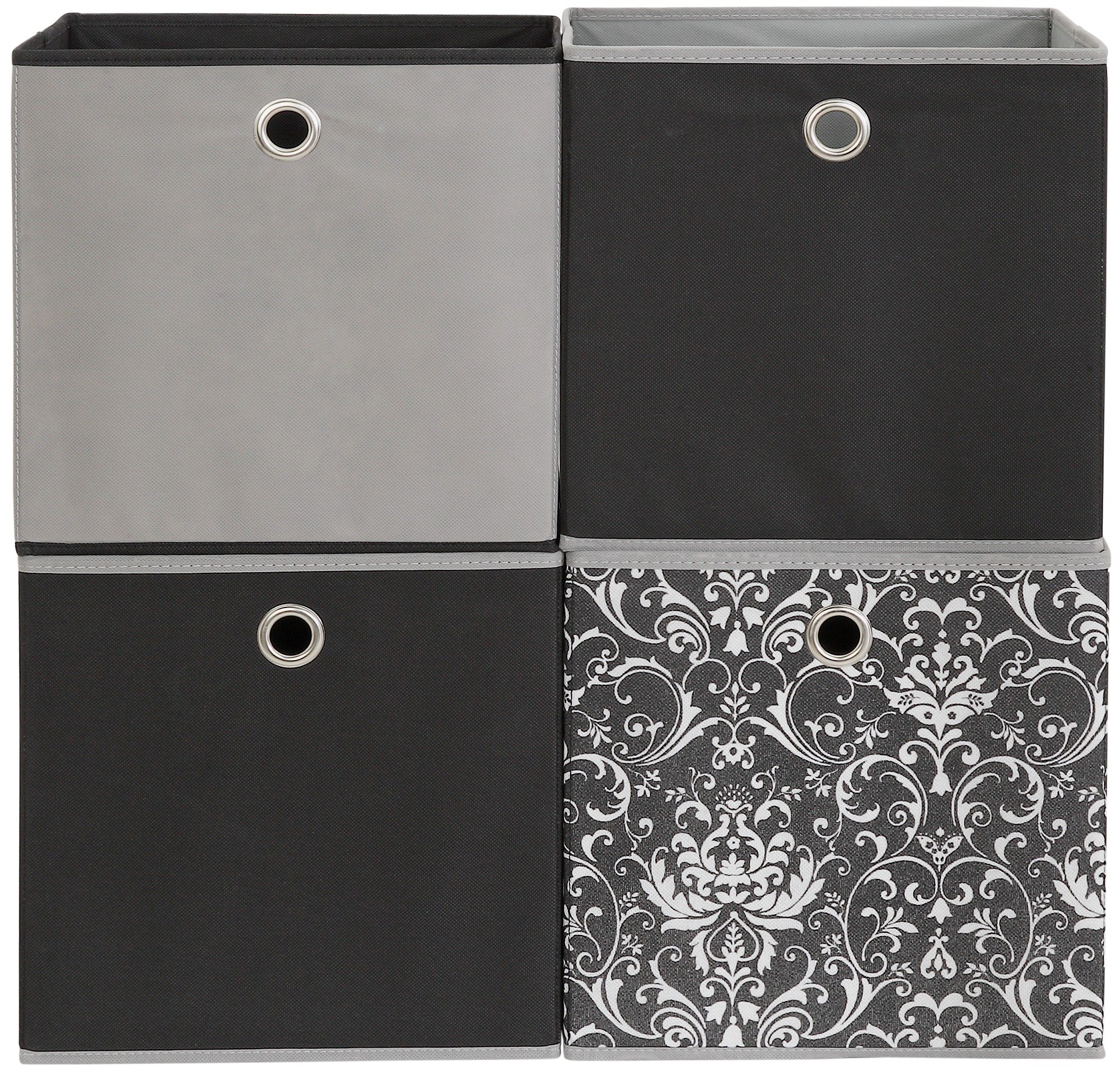 Argos Home Set of 4 Non Woven Boxes - Damask