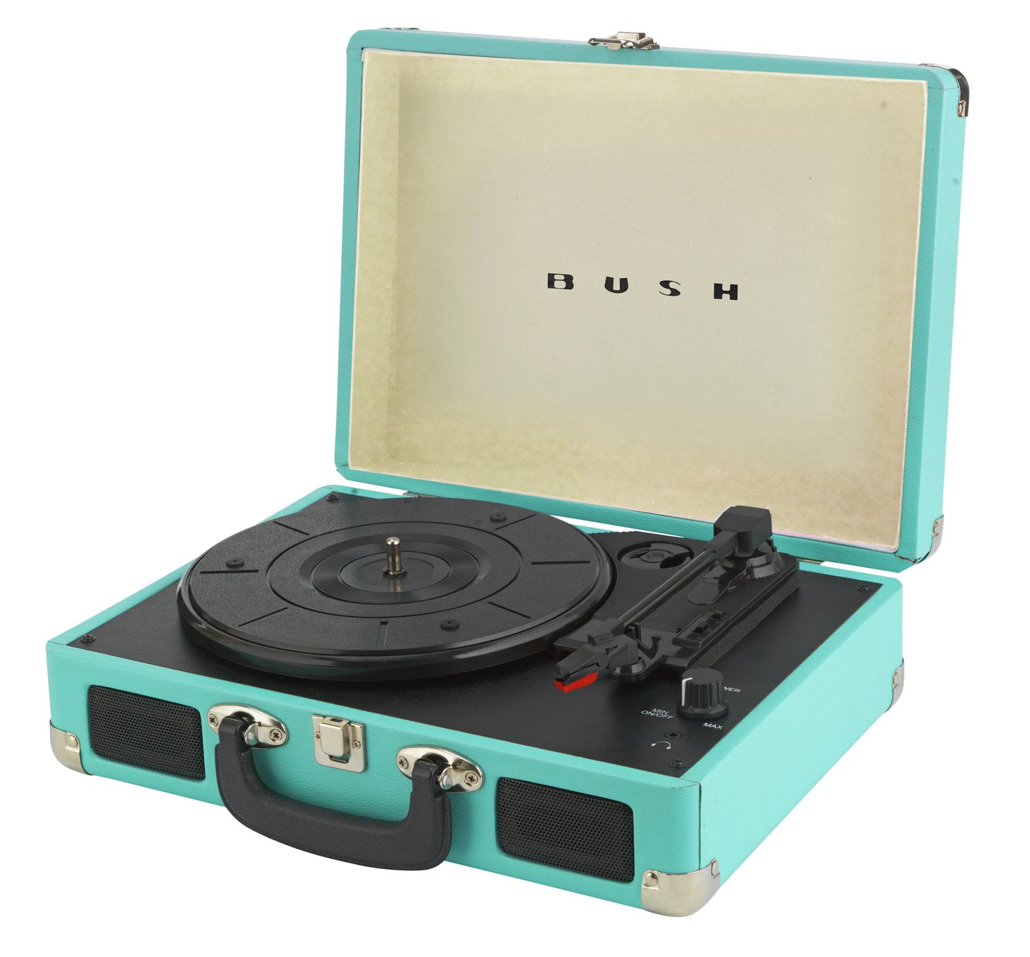 Bush Classic Retro Portable Case Record Player Teal 5484511 Argos 