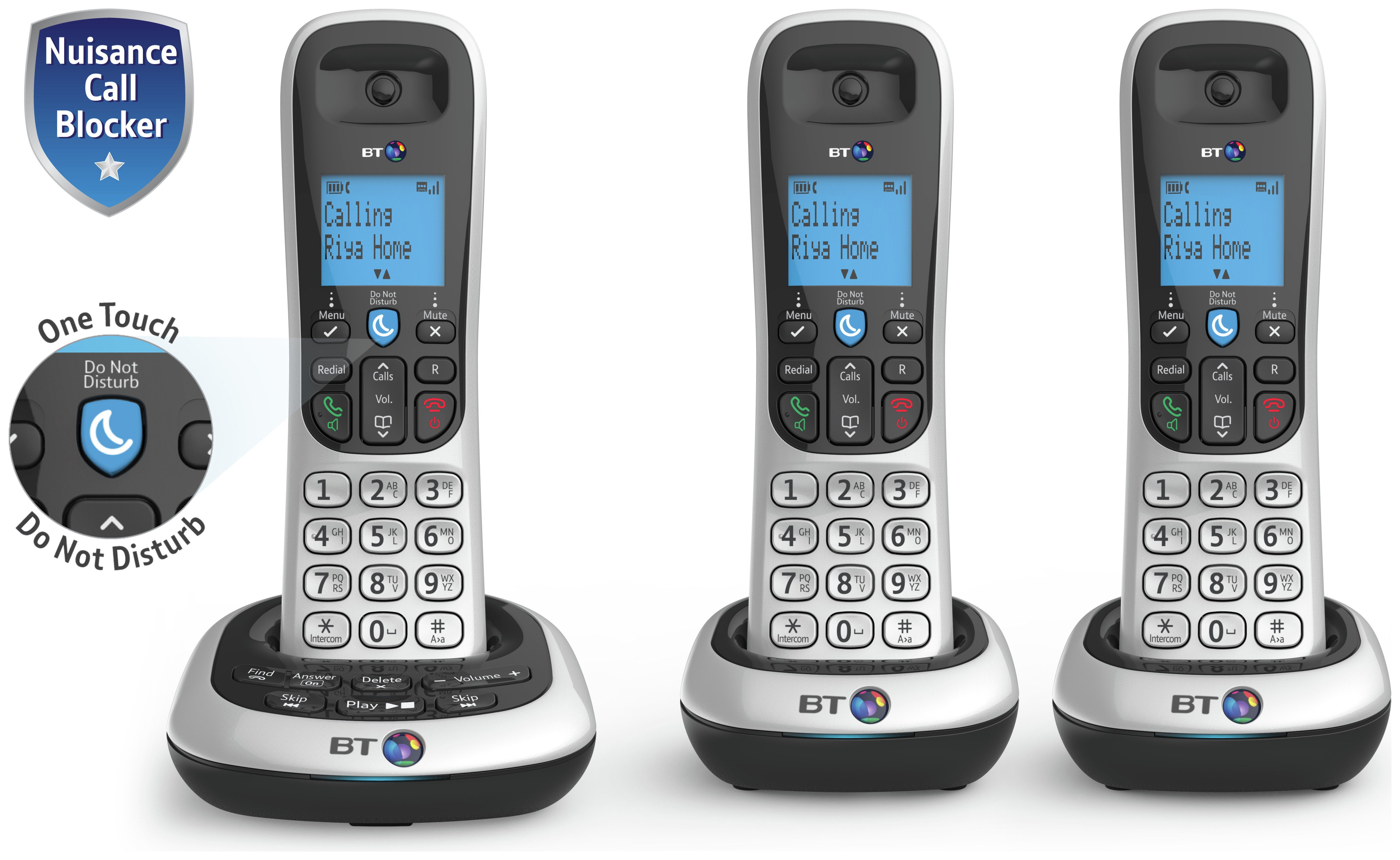 BT 2700 Cordless Telephone with Answer Machine - Triple