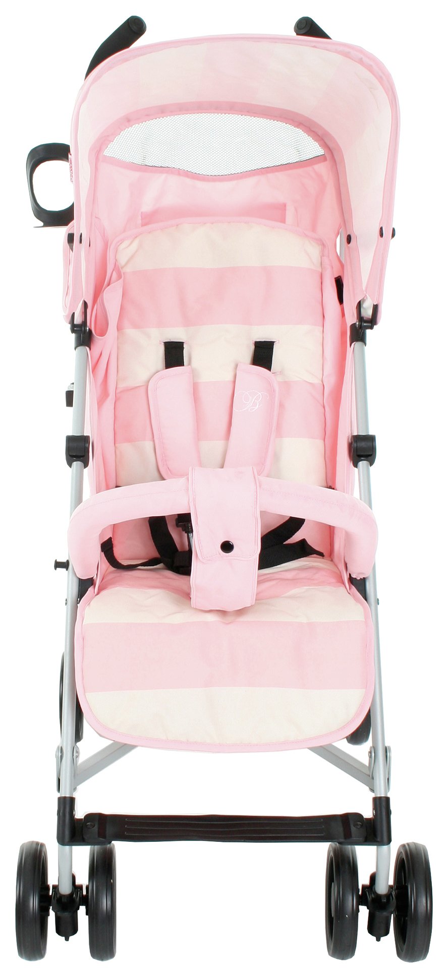 billie faiers mb30 pink stripes pushchair