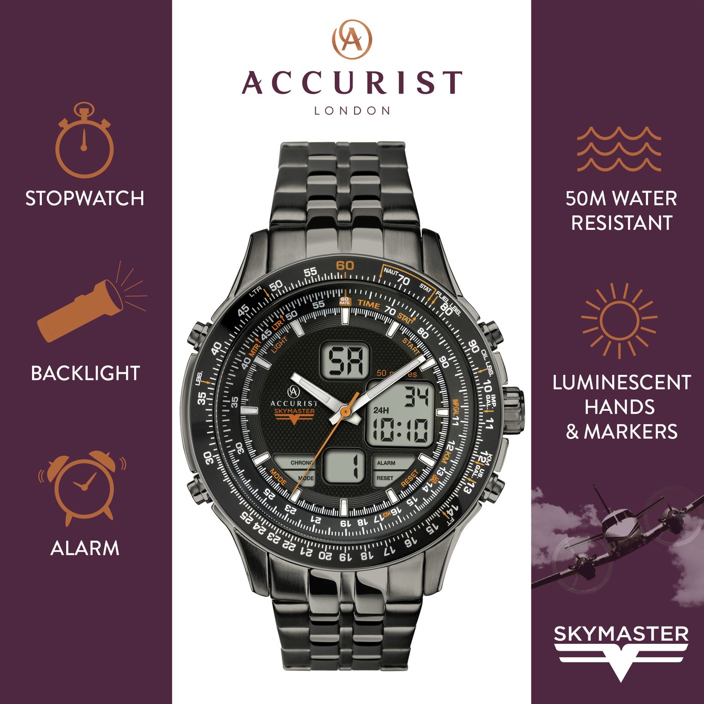 Accurist skymaster hot sale