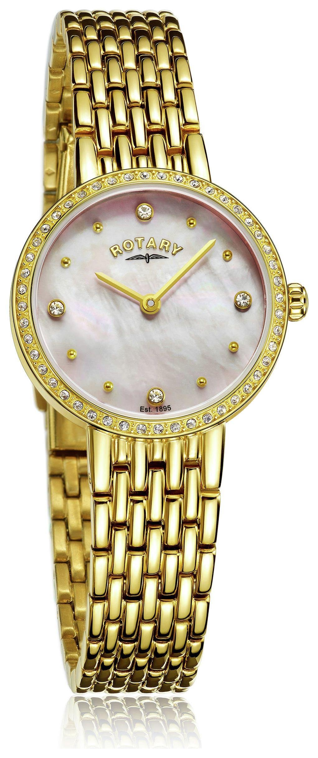 Rotary Ladies Gold Plated Bracelet Dress Watch 5488490 Argos