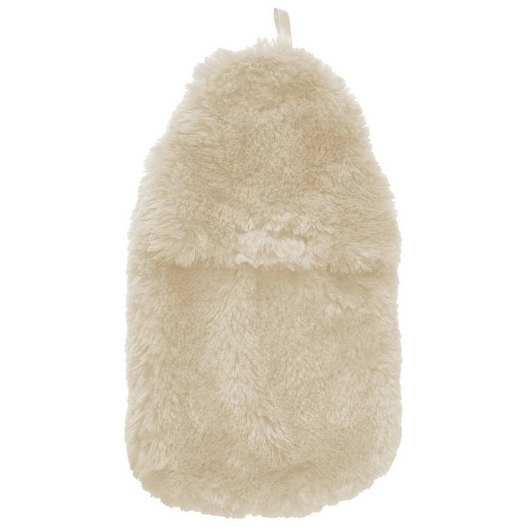 Hot Water Bottle and Fur Cover - Cream 0