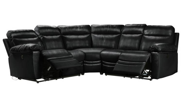 Black power on sale reclining sectional