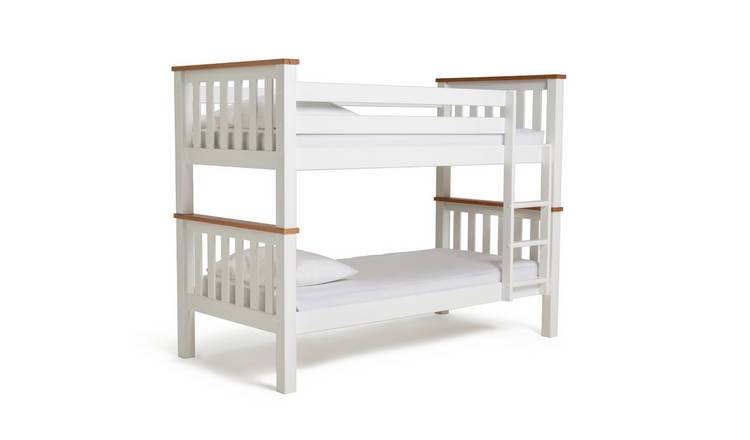 Habitat Heavy Duty Bunk Bed and 2 Mattresses - Two Tone