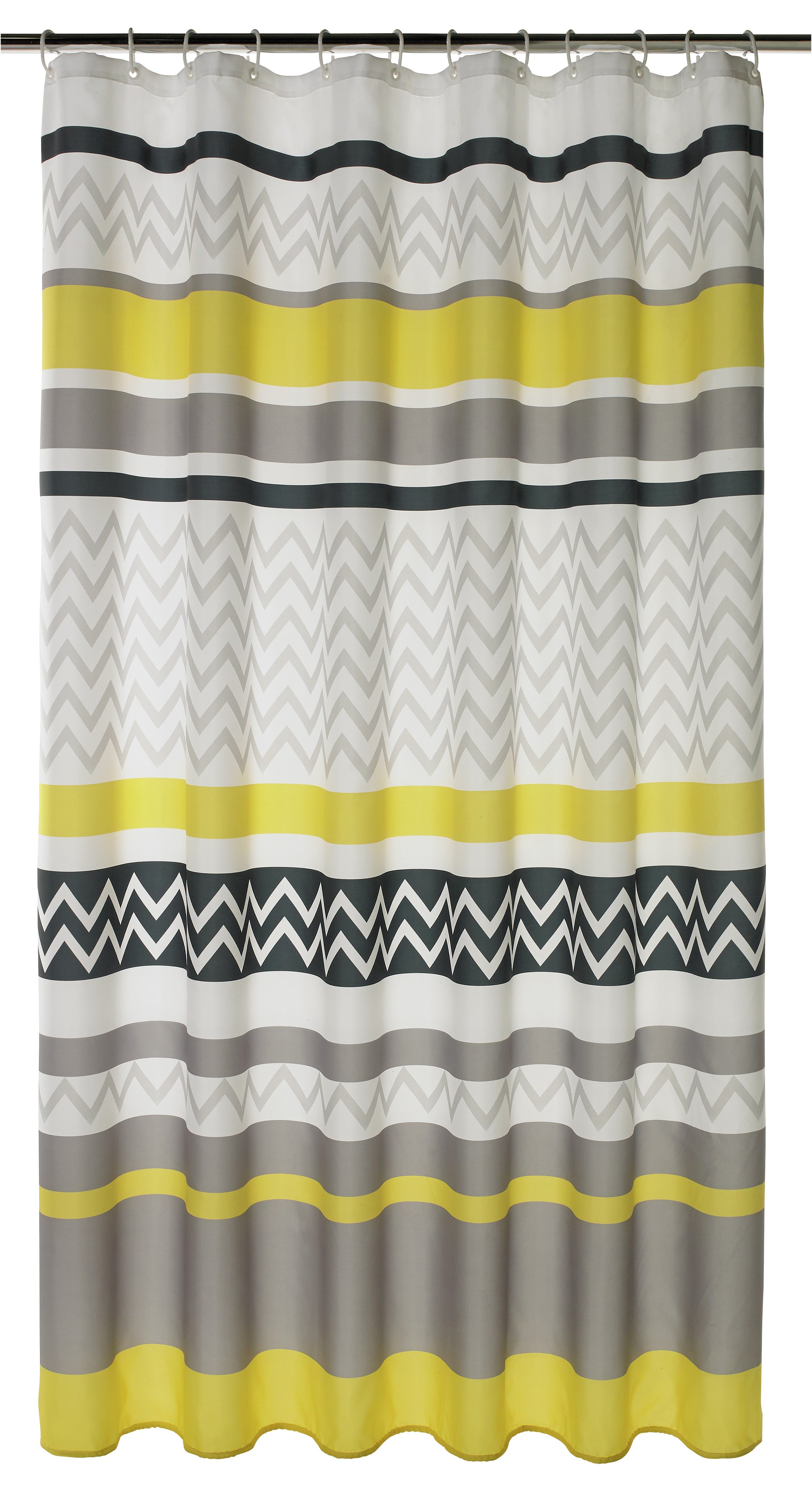 Argos Home Chevron Shower Curtain - Charcoal and Grey