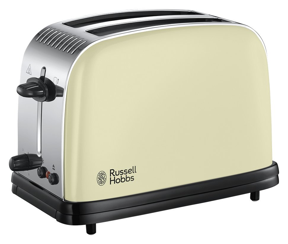 Russell Hobbs 23334 Colours+ 2 Slice Toaster - Cream