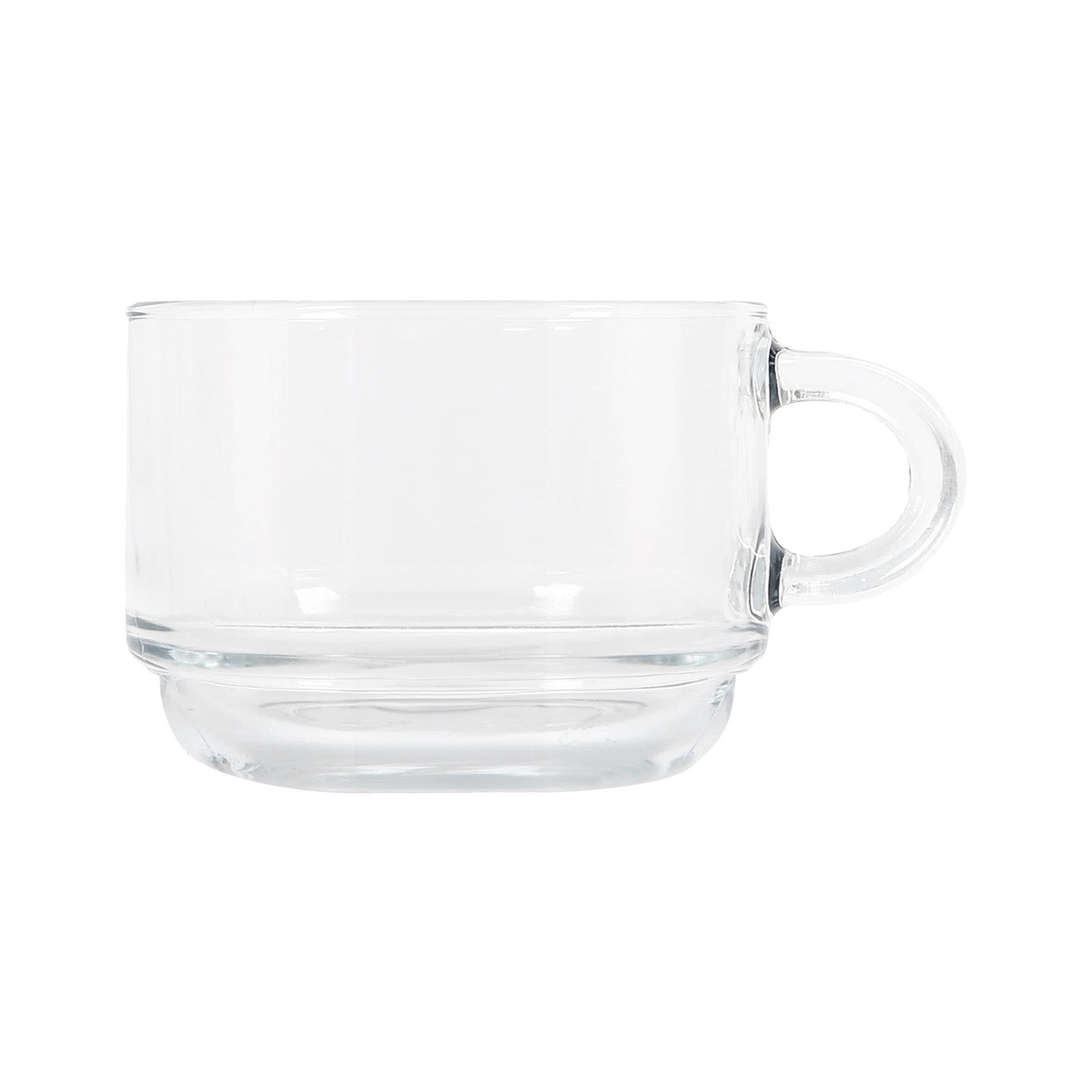 LAV Cozy Stacking Glass Coffee Cups - 270ml - Pack of 12 - Image 4