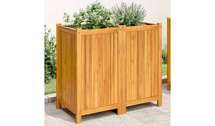 Walplus Acacia Wood Garden Planter - 84 x 42 x 75 cm