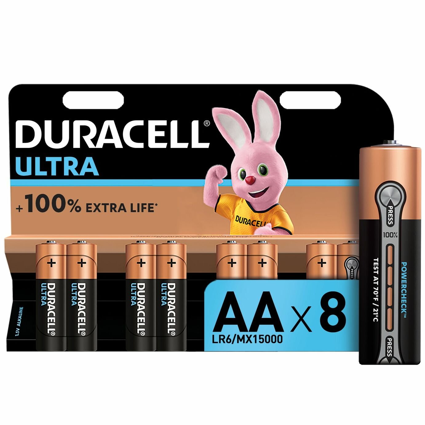 Duracell Ultra Alkaline AA Batteries - Pack of 8