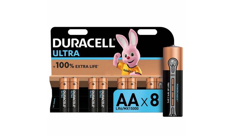Duracell Ultra Alkaline AA Batteries - Pack of 8