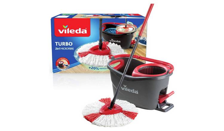 Het strand Of later Simuleren Buy Vileda Easy Wring and Clean Turbo Mop and Bucket Set | Mops | Argos