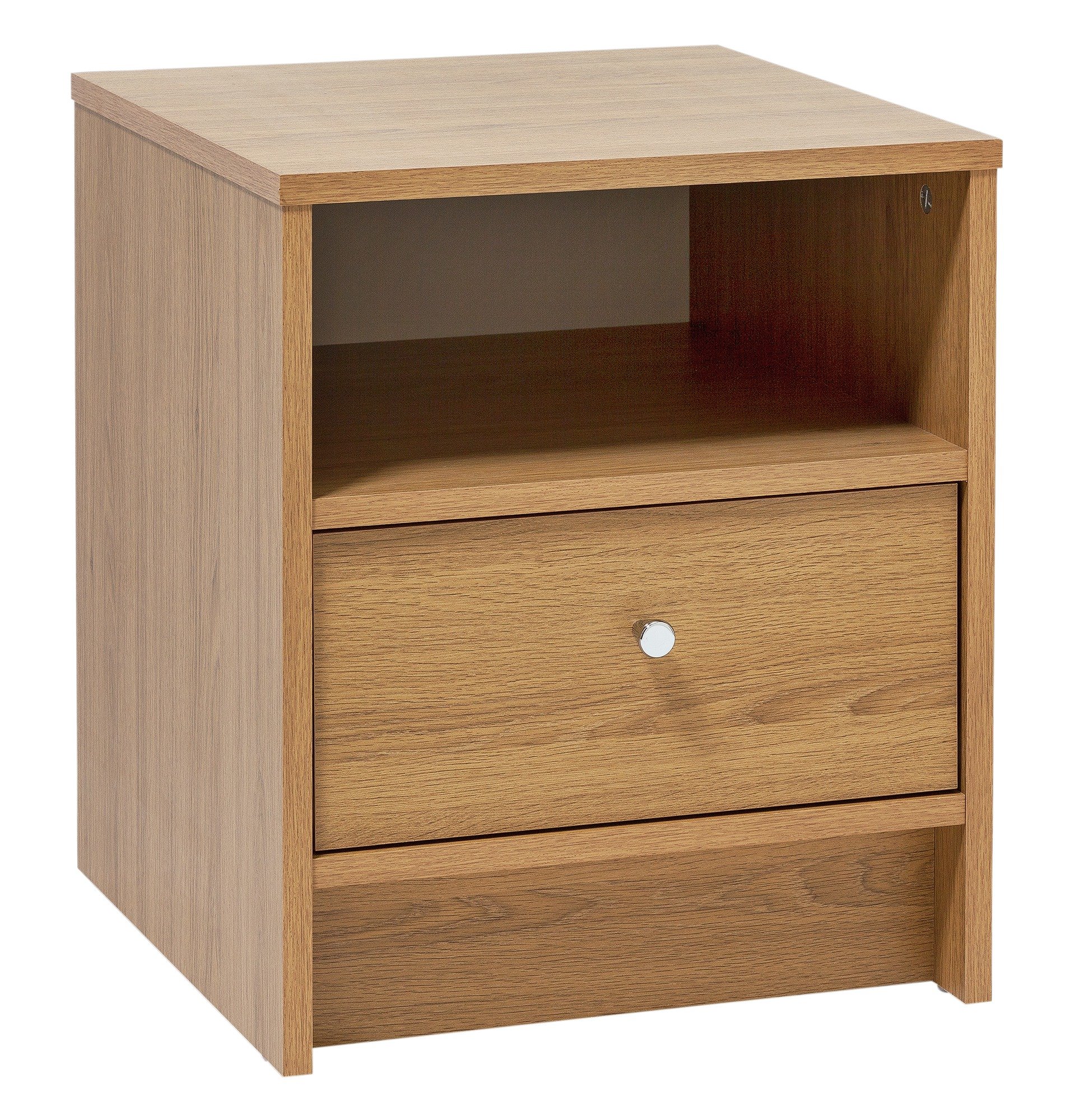 Argos Home Malibu 1 Drawer Bedside Table - Oak Effect