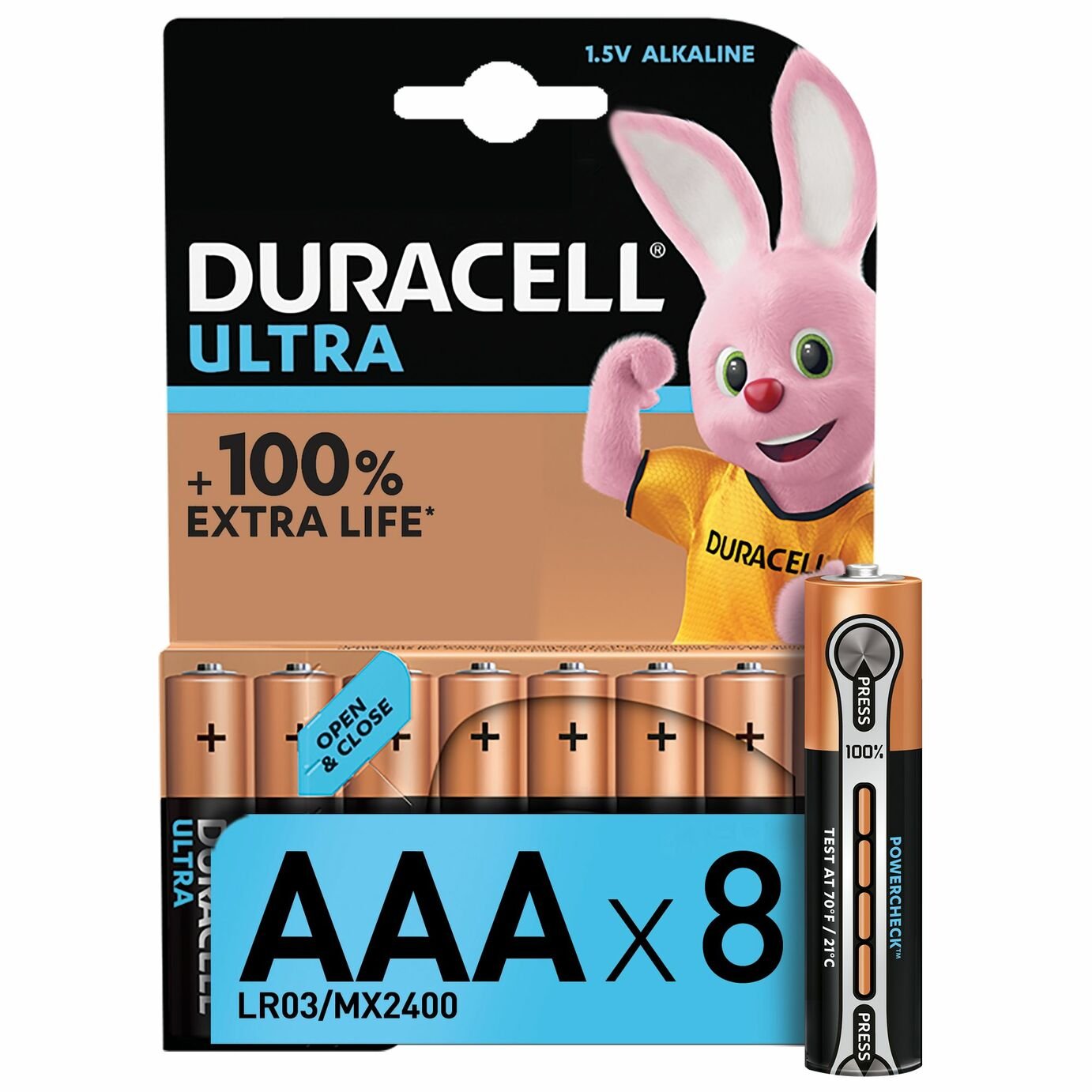 Duracell Ultra Alkaline AAA Batteries - Pack of 8
