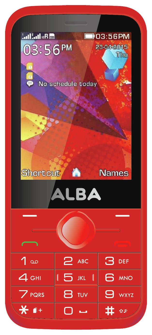 SIM Free Alba Mobile Phone - Red