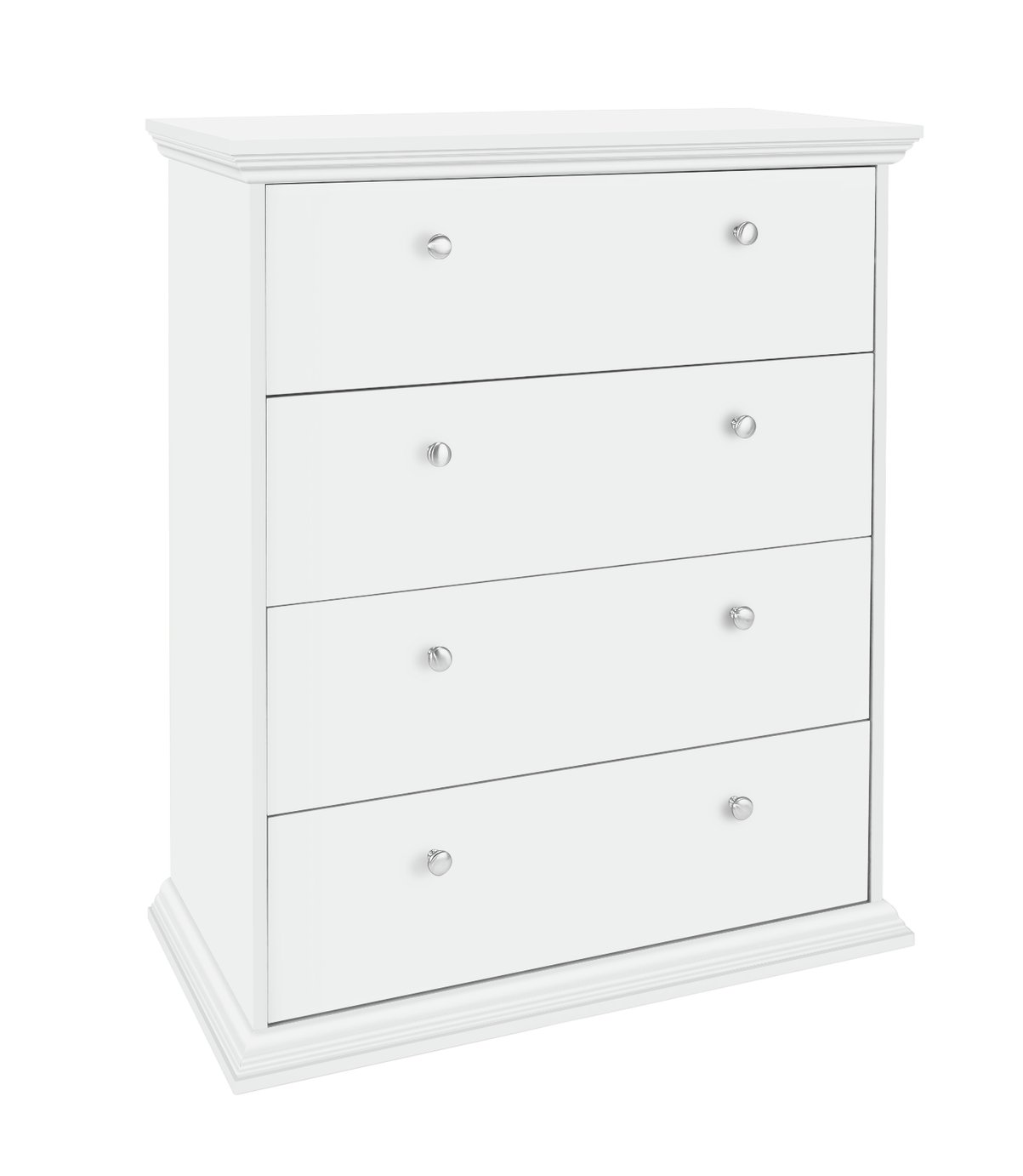 Argos Home Canterbury 4 Drawer Wide Chest White (5534801) Argos