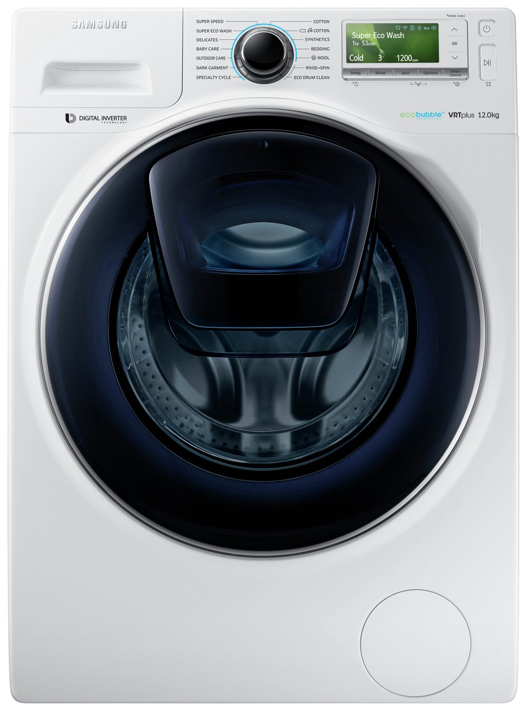 Samsung WW12K8412OW 12KG 1400 Spin Washing Machine - White