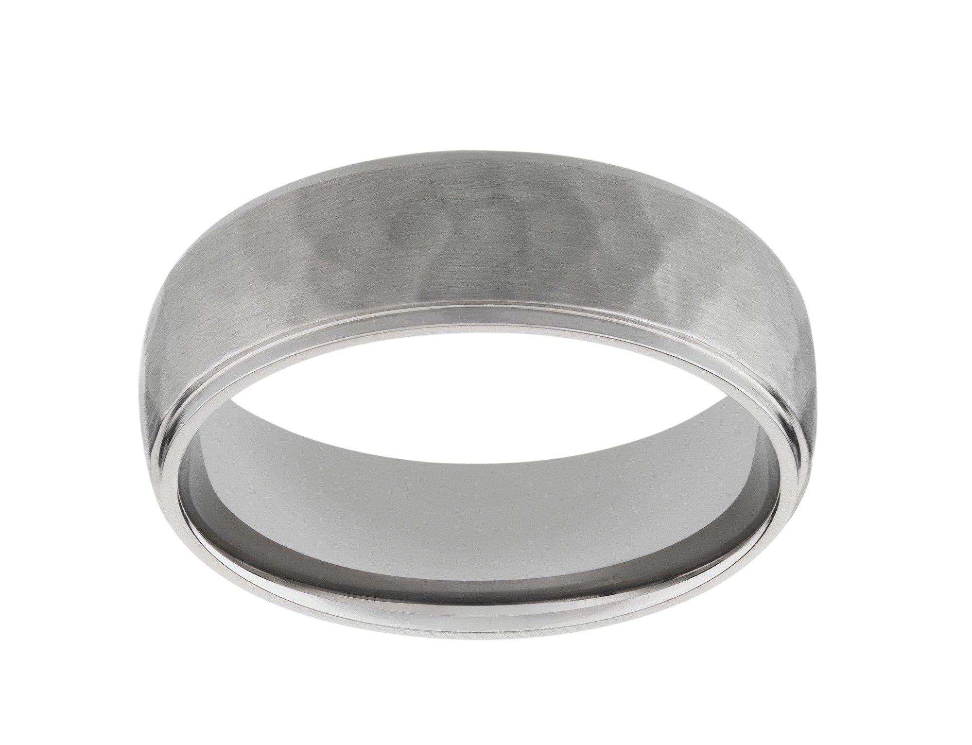 Stainless Steel Hammered Finish Ring. Review