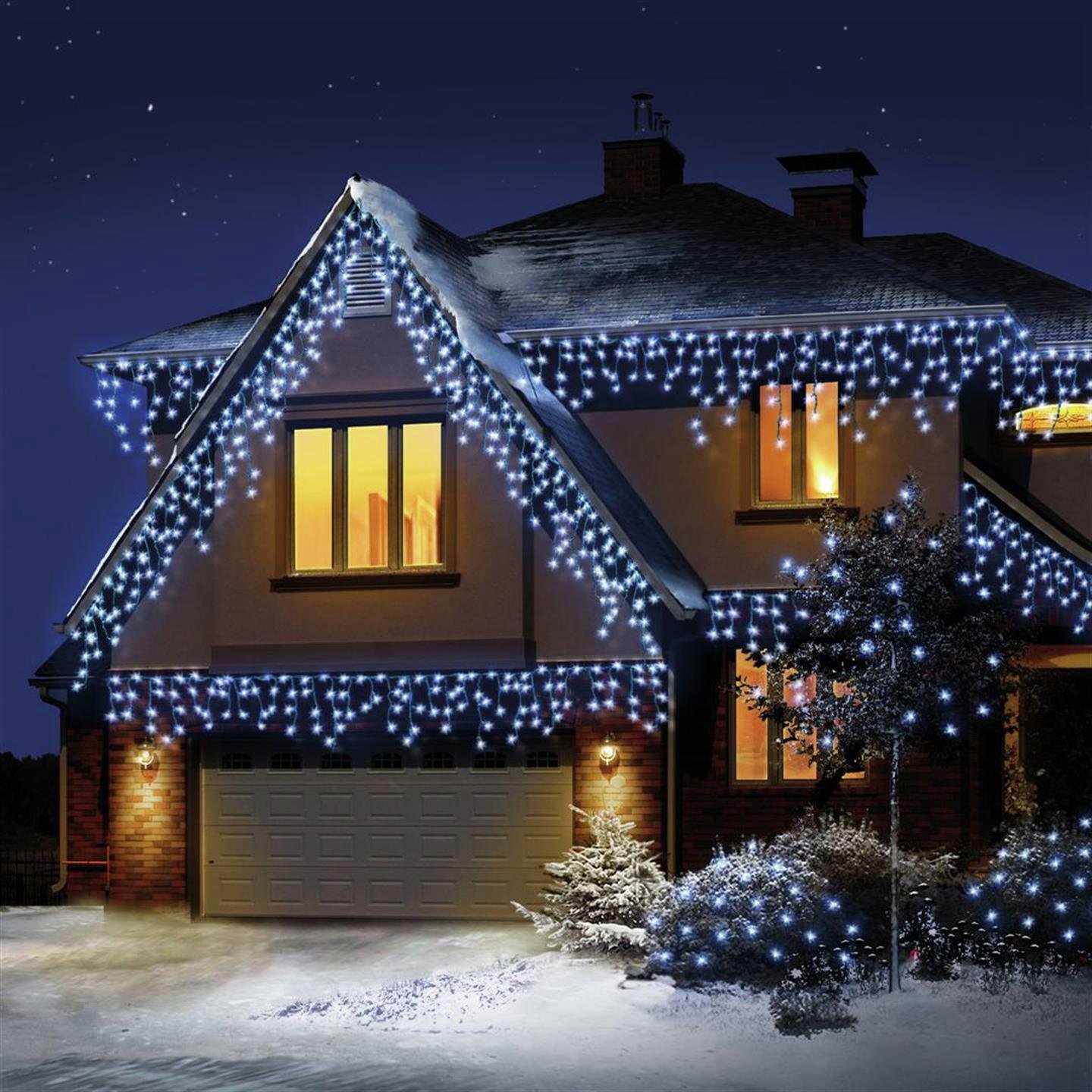 Argos 480 LED Snowing Icicle Christmas Lights