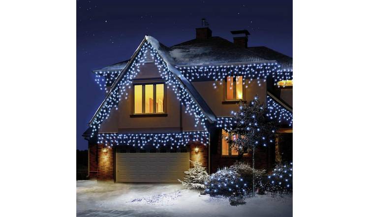 Premier Decorations White LED Christmas Icicles Lights
