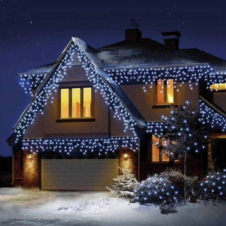 Premier Decorations White LED Christmas Icicles Lights 0