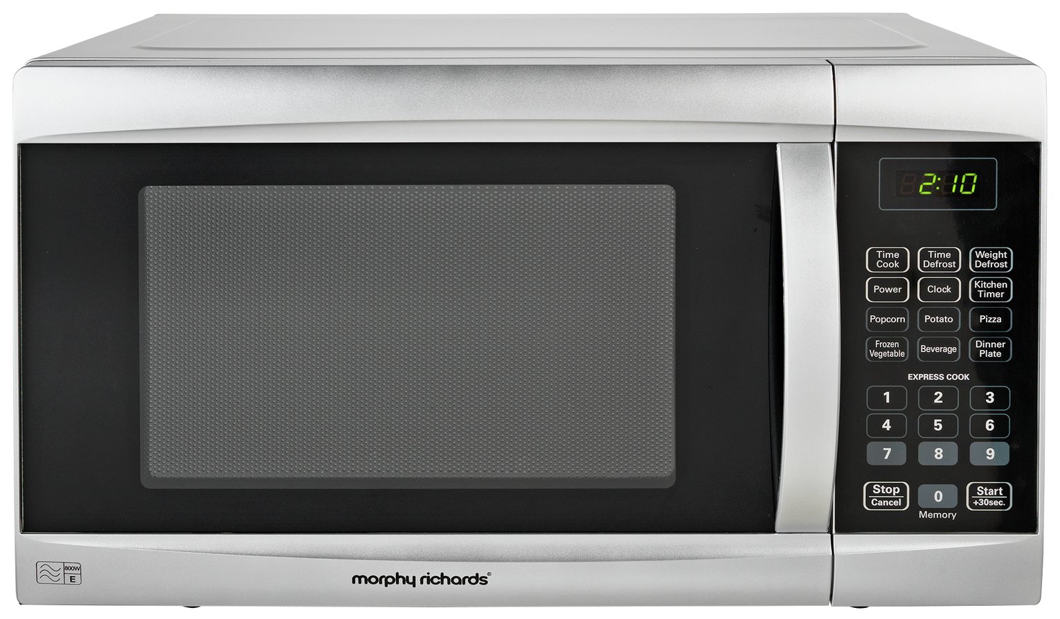 Morphy Richards 800W Standard Microwave EM823AGS - Silver