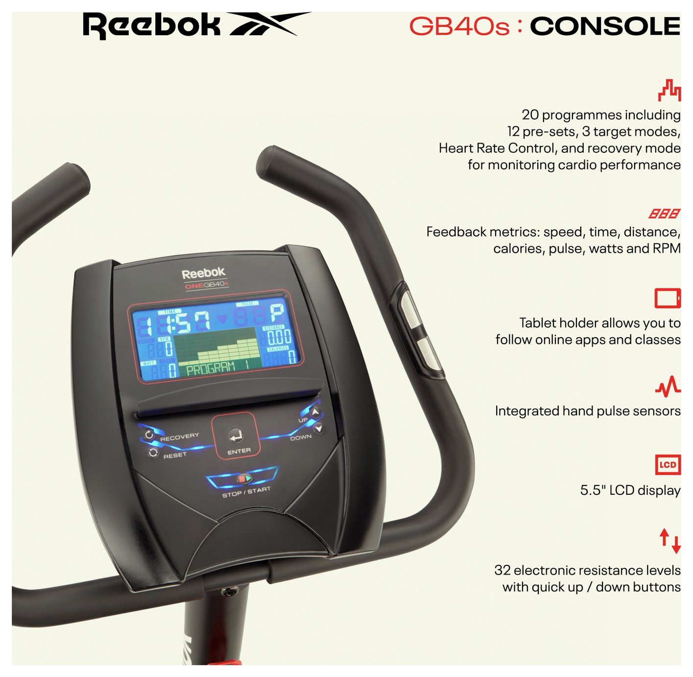 reebok gb40s one electronic exercise