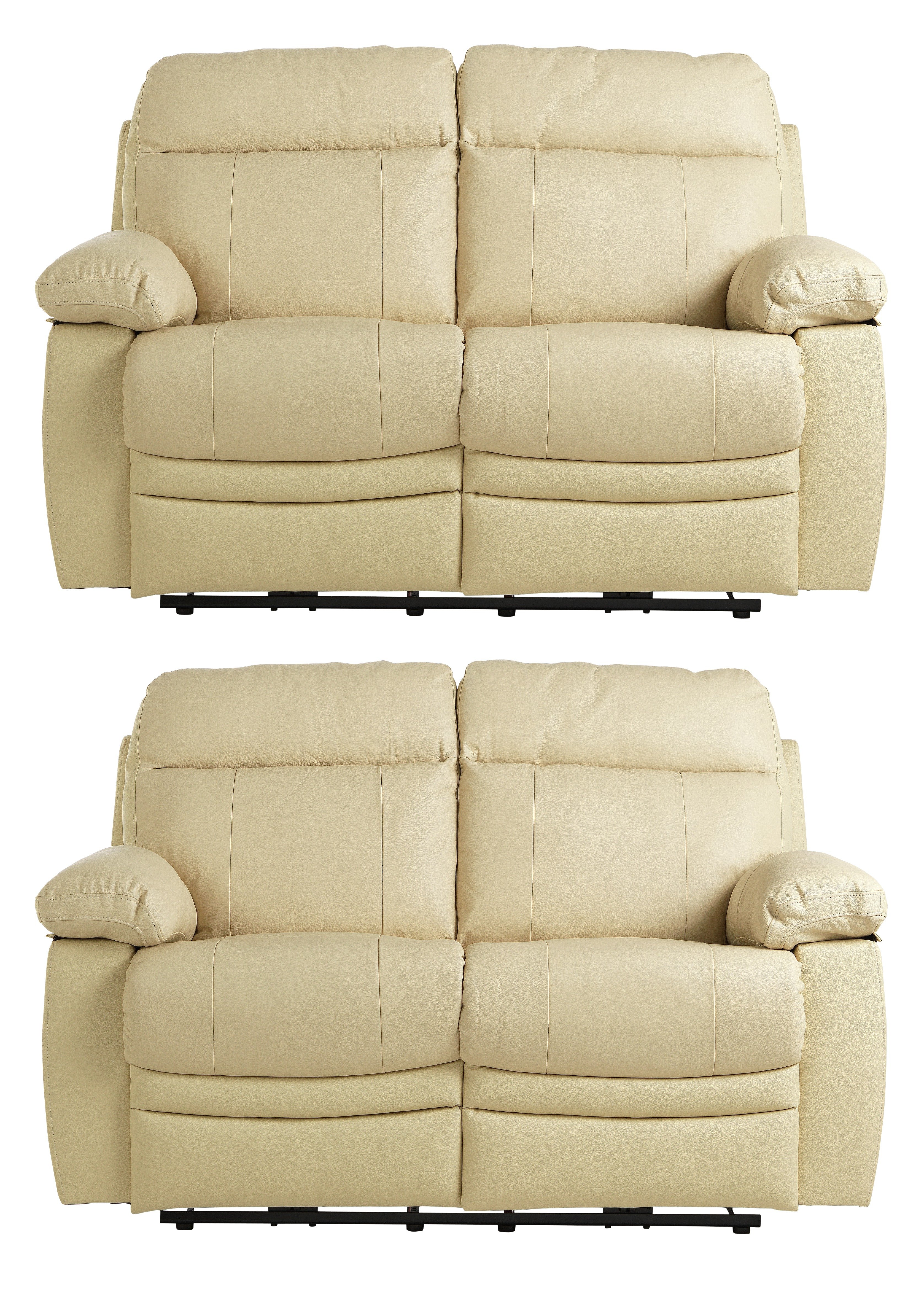 Argos Home Paolo Pair of 2 Seater Power Recliner Sofa -Ivory