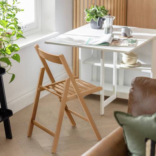 Buy Argos Home Wooden Folding Chair - Natural | Dining chairs | Argos