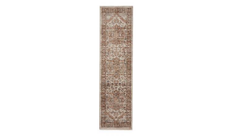 Mega Flooring Orange Traditional Abstract Rug - 60 x 230cm