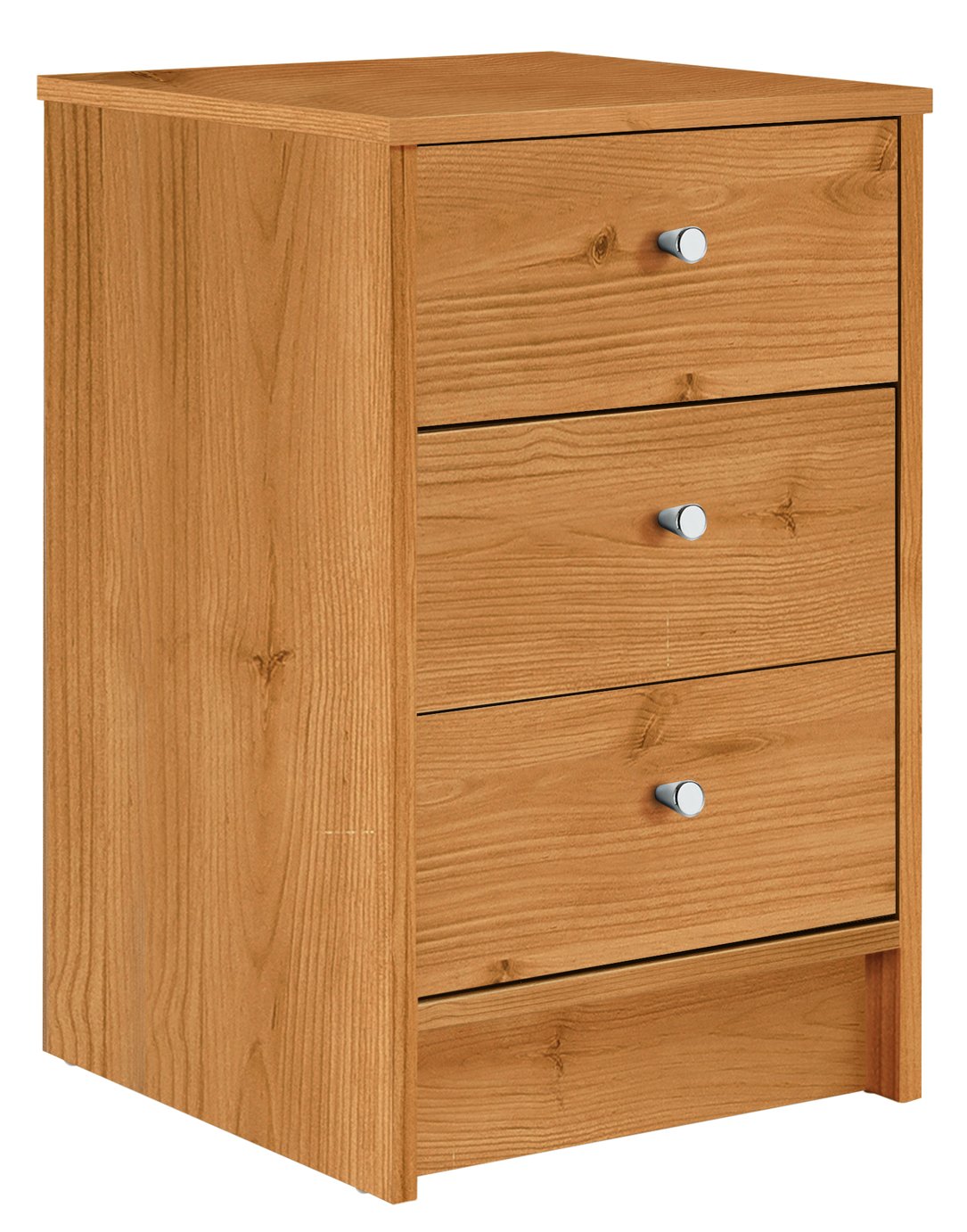 Argos Home New Malibu 3 Drawer Bedside Chest - Pine Effect