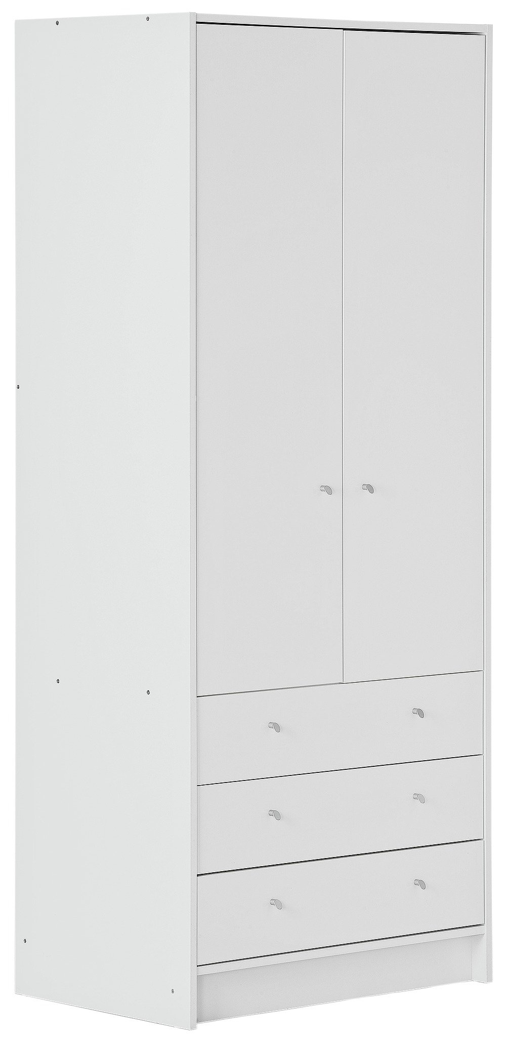 Argos Home Malibu White Gloss 2 Door 3 Drawer Wardrobe