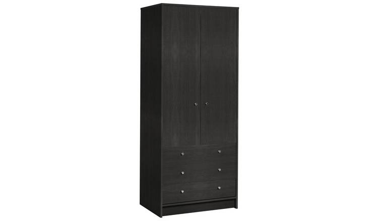 Buy Argos Home Malibu 2 Dr 3 Drawer Wardrobe Black Oak Effect