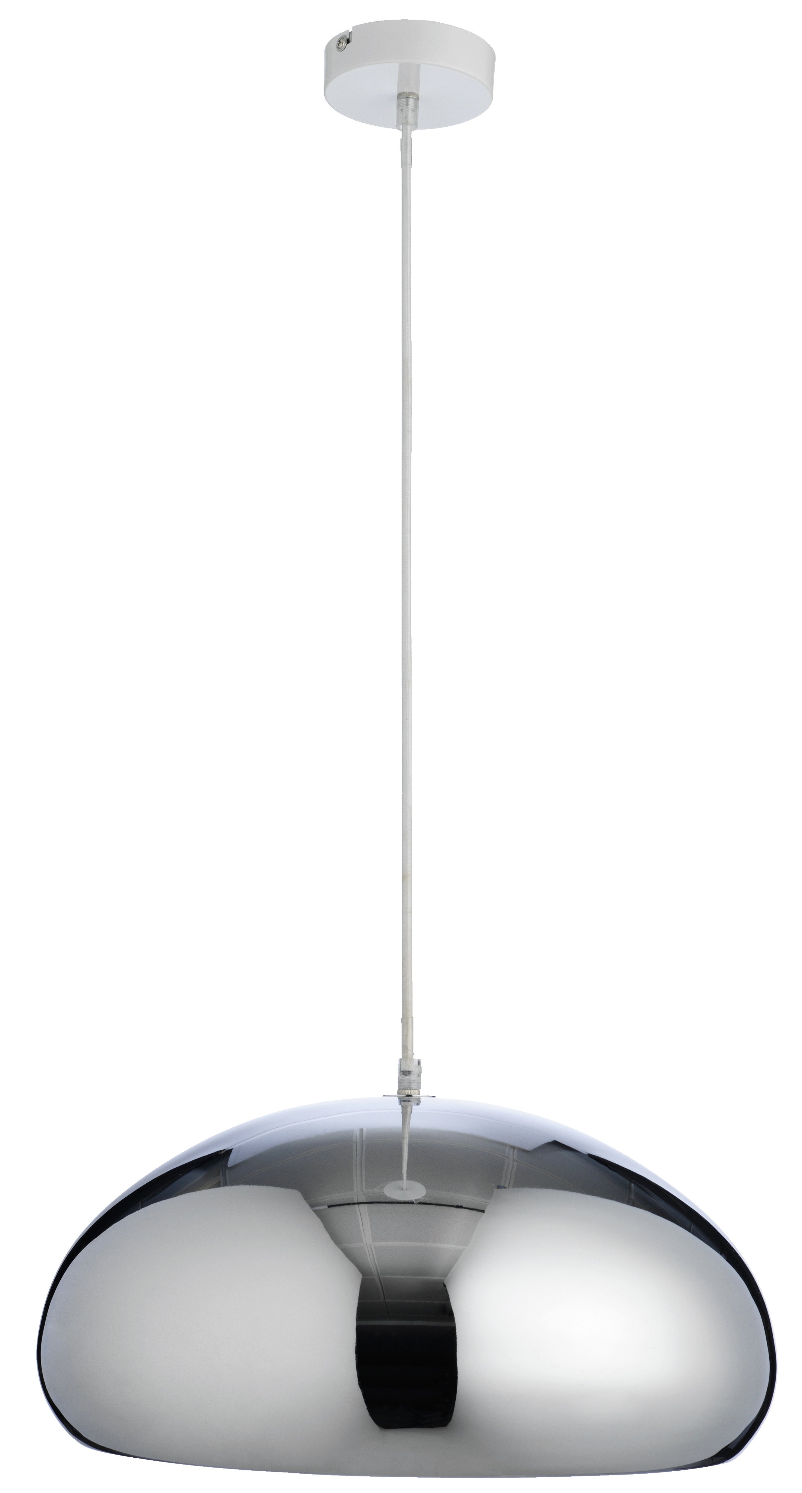 Habitat Rock Metal Pendant Light - Chrome.