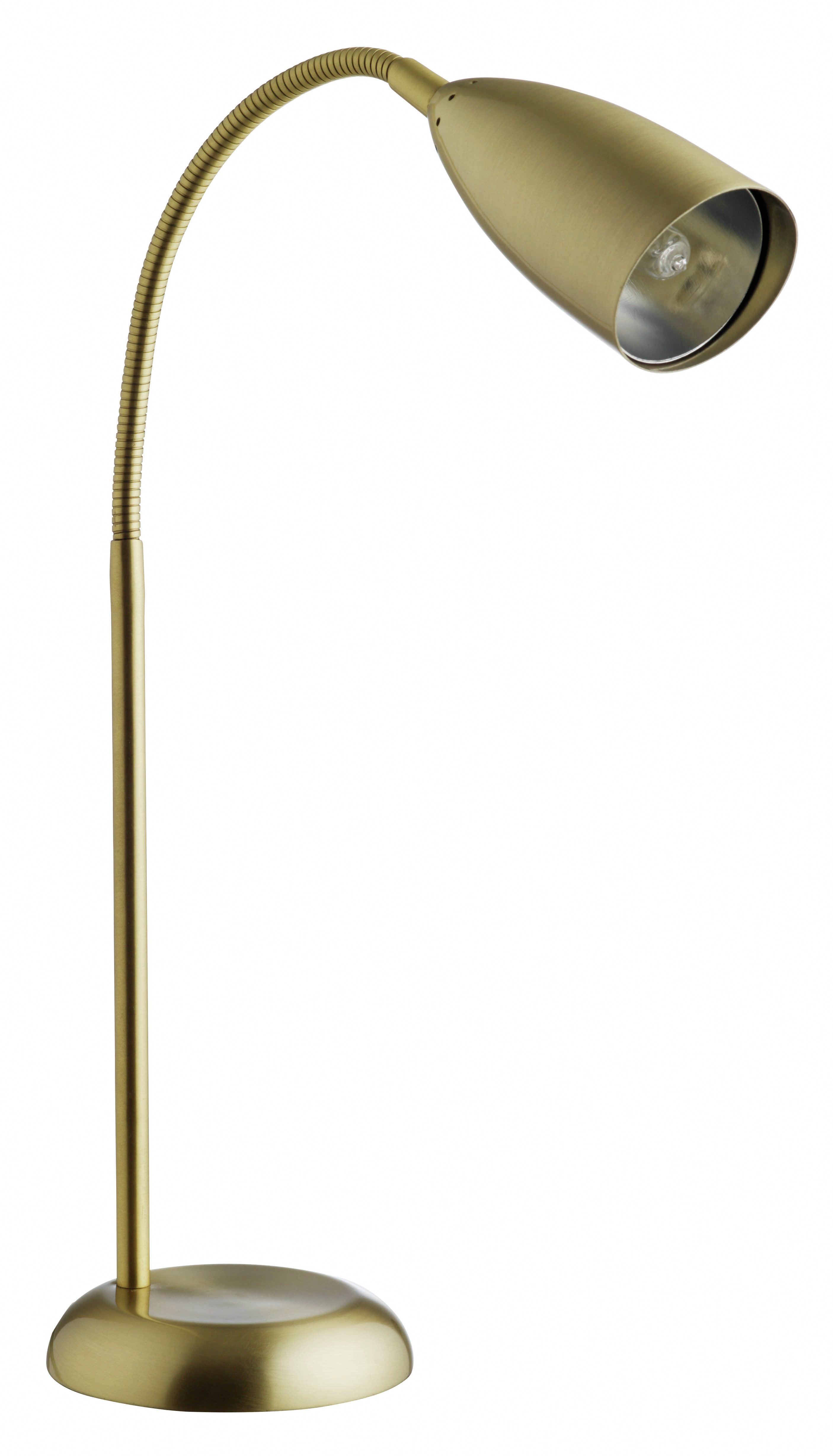 Habitat Rica Metal Bedside Lamp - Brass