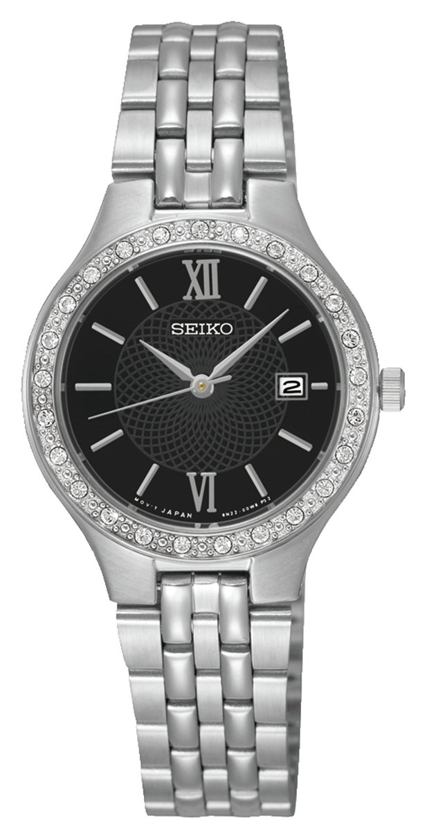 Seiko Ladies Black Dial Stainless Steel