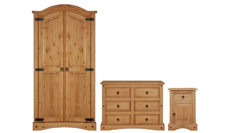 Buy Argos Home Puerto Rico 3 Piece Wardrobe Set Light Pine Bedroom Furniture Sets Argos